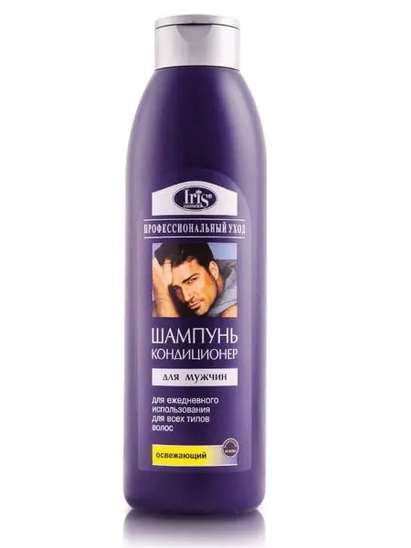 IRIS COSMETIC Шампунь-кондиционер для мужчин Освежающий, 1000 мл