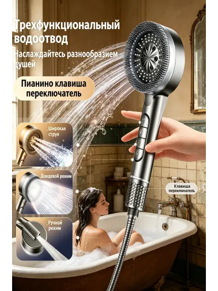 Лейка для душа с фильтром многоразовым