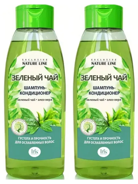 IRIS Шампунь-кондиционер зеленый чай, 520мл 2 шт