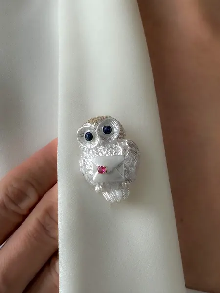 ROHINI accessories Брошь бижутерия Сова