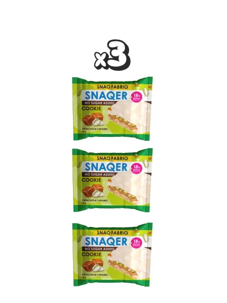 BombBar SNAQER Печенье без сахара Фисташка и карамель 3x45г