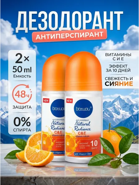 NIVEA Антиперспирант роликовый женский витамин С Е 2 шт