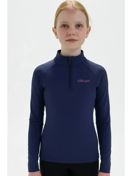Alibiequestrian Детский лонгслив Конь в сапогах,синий,размер 3XS