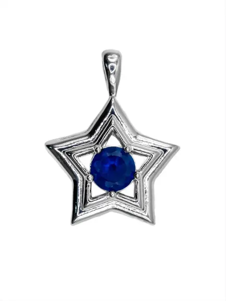 Lotus jewelry Кулон (RH) со шпинелью "Пятиконечная звезда"