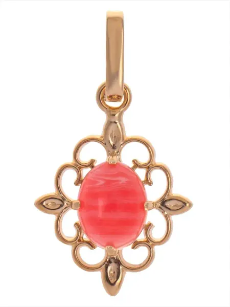 Lotus jewelry Кулон с родохрозитом "Констанция"
