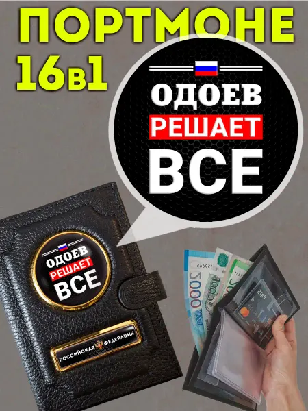 Портмоне « Одоев решает » с обложкой для паспорта