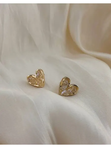 Сережки бижутерия сердечки