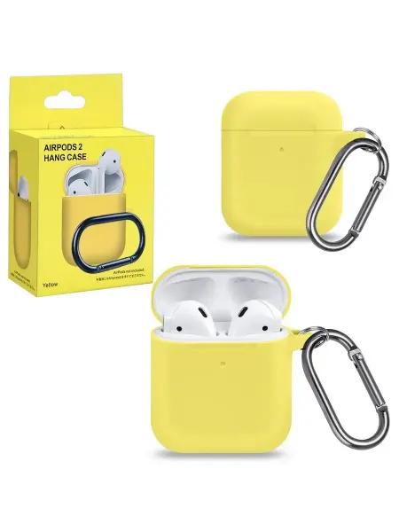 Яркий чехол с карабином для AirPods 1 2