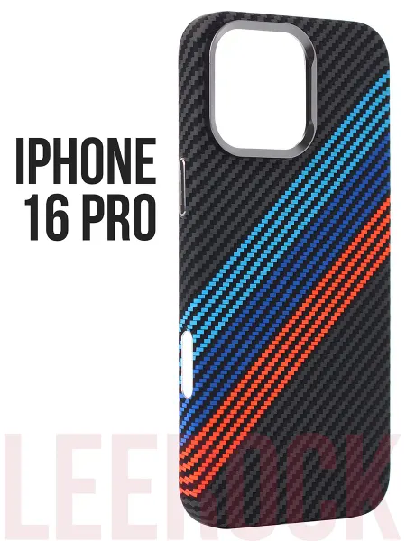 Lerkin Чехол на iPhone 16 Pro ультратонкий под карбон bmw