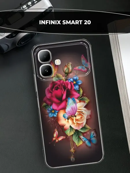 Infinix Чехол на Smart 20 с бабочками