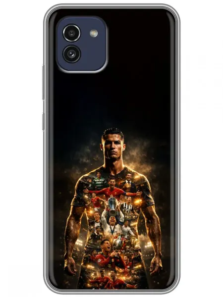 360skin Чехол на Samsung Galaxy A03 Криштиано Роналдо Ronaldo