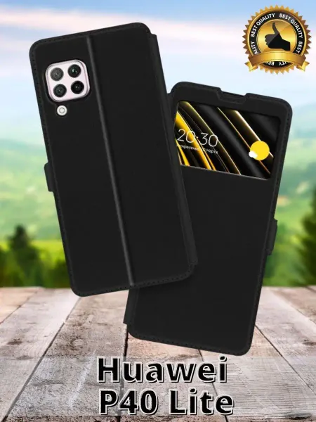 SlipCover Чехол-книжка с окошком для Huawei P 40 Lite E, 9C