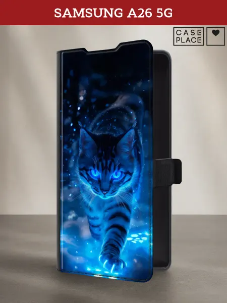 Samsung Чехол-книжка на A26 5G кот