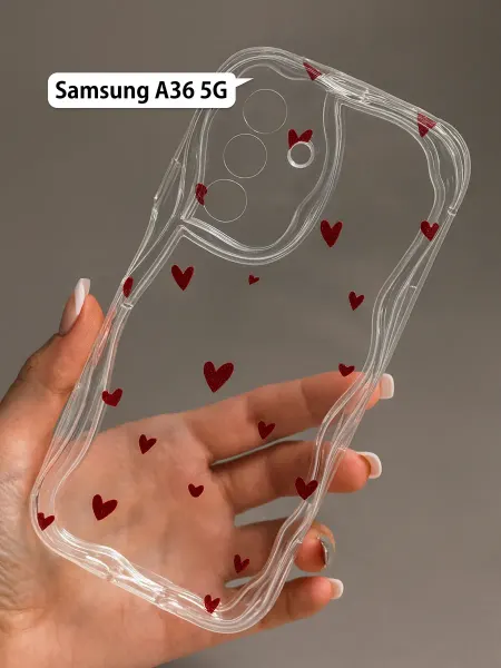 РИНОФОН Рельефный чехол с сердечками на Samsung Galaxy A36 5G