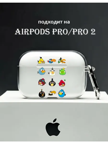 Чехол на AirPods Pro с принтом Angry Birds