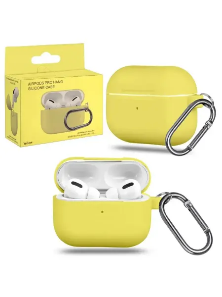 Яркий силиконовый чехол с карабином для AirPods Pro