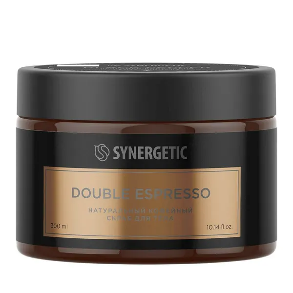 Скраб для тела Synergetic Парфюмированный, кофейный Double espresso, 300 мл