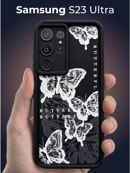 URBAZZA Чехол на Samsung Galaxy S23 Ultra с бортиками и рисунком