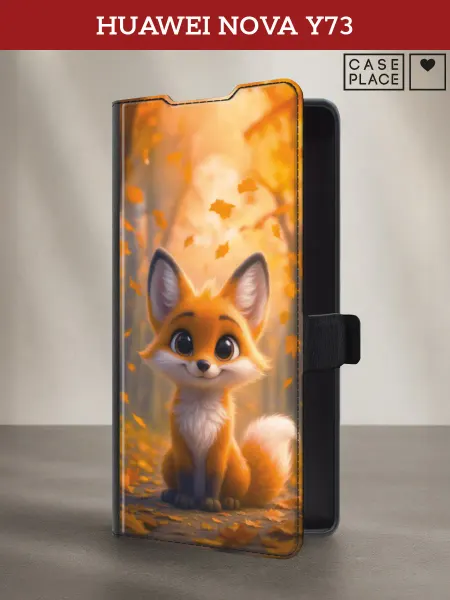 Huawei Чехол-книжка на Nova Y73 с лисой