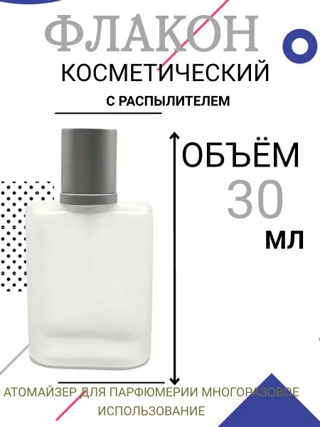 Флаконы косметические Атомайзер, матовое стекло