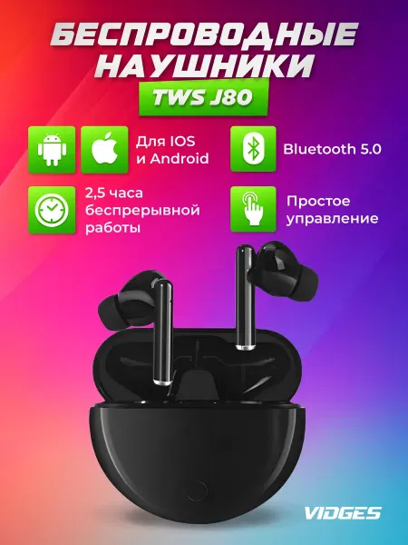 Беспроводные внутриканальные наушники с сенсорным