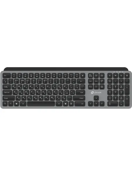 OKLICK Клавиатура беспроводная K859W серый черный USB slim