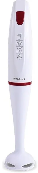 Блендер погружной SAKURA SA-6223WR белый/красный