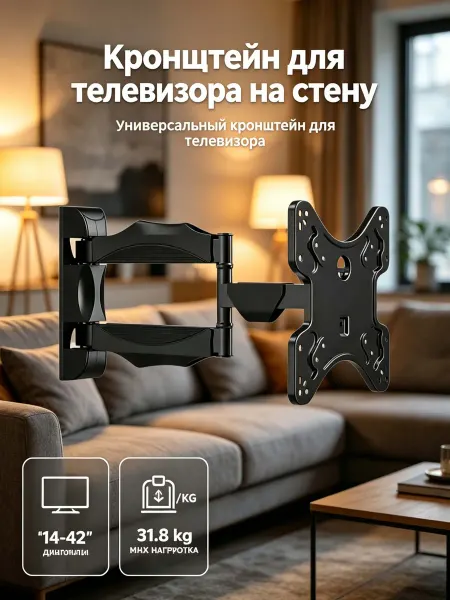 Кронштейн для монитора с регулировкой угла поворота