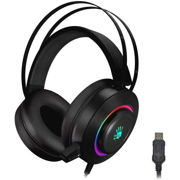 Гарнитура A4Tech Bloody G521, цвет черный, 2.3 м, USB