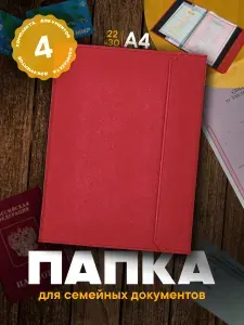 Папка для документов семейная А4 с файлами