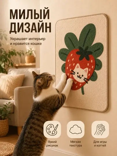 Защита дивана от когтей кошек, самоклеящийся коврик антицарапки 4 мм