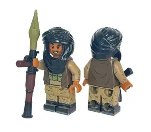 Конструктор пластиковый минифигурка Афганец с оружием