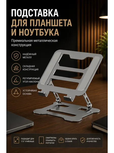 ElHome Подставка для ноутбука и планшета металлическая