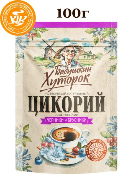 Вокруг Света Цикорий Бабушкин хуторок Черника+Брусника 100гр