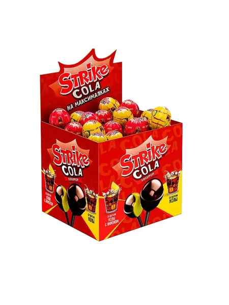 STRIKE Карамель на палочке Cola на максималках, 11,3 г 50 шт