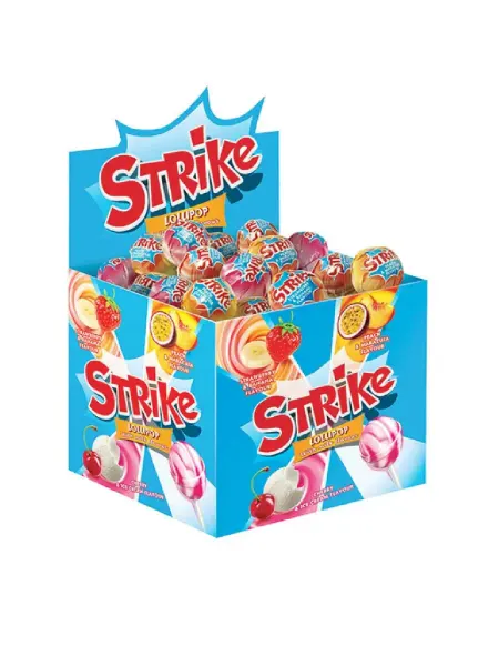 STRIKE Карамель на палочке молочно-фруктовыая, 11,3 г, 50 шт