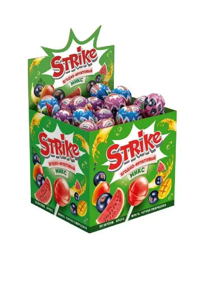 STRIKE Карамель на палочке ягодный, 11,3 г, 50 шт