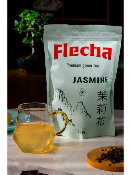 Flecha Китайский зеленый чай Jasmine, крупнолистовой, 200 г