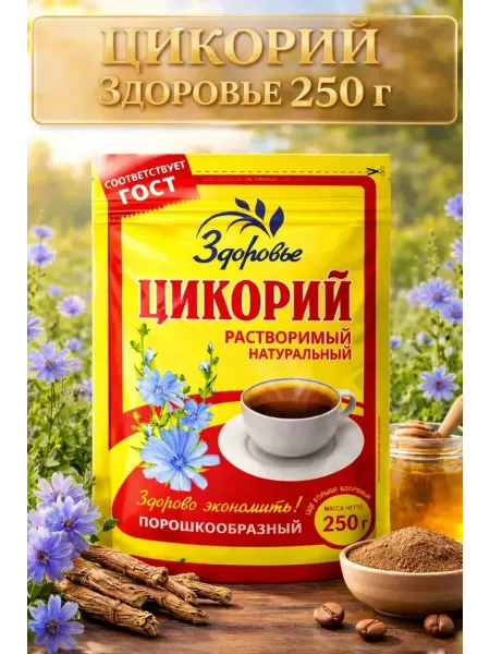 Нет бренда Цикорий "Здоровье" натуральный растворимый 250 грамм