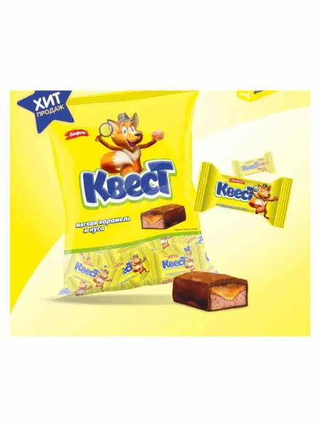 ООО КФ "ЖАКО" Конфеты "QUEST" "КВЕСТ" мягкая карамель и нуга