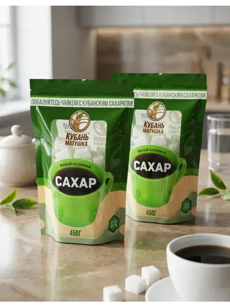 Кубань Матушка Сахар белый кусковой ГОСТ категория Экстра 450г - 2 шт