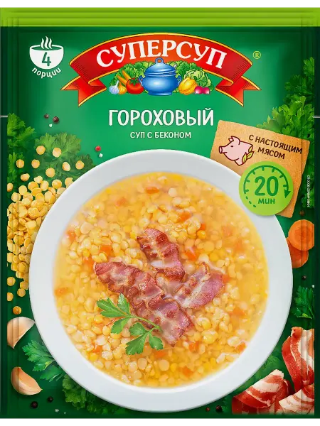 Суп Суперсуп Гороховый с беконом 70г