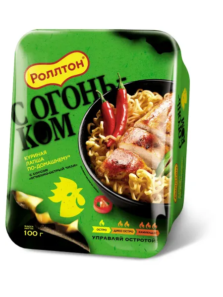 Нет бренда Лапша быстрого приготовления Роллтон куриная с соусом чили