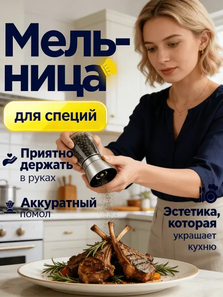 Мельница для специй механическая