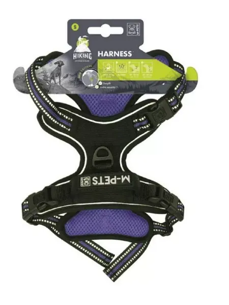 M-PETS Шлейка собакам Hiking S,30-45, 35-60 см,20 мм,синий электрик