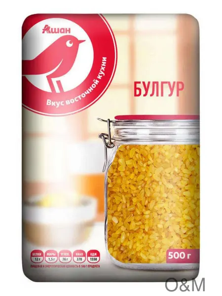 Булгур пшеничный АШАН Красная птица Марокко, 8шт