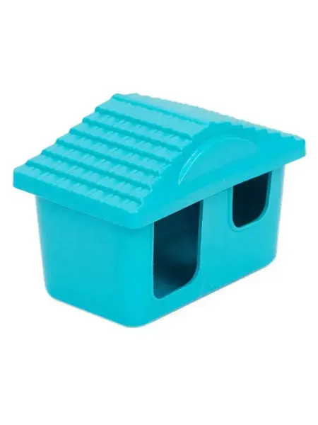 HomePet Домик пластиковый для грызунов, бирюзовый 11х8х7 см