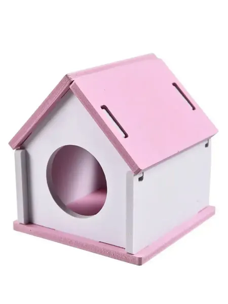 HomePet Домик пластиковый для мелких грызунов 9,5х9,5х10 см