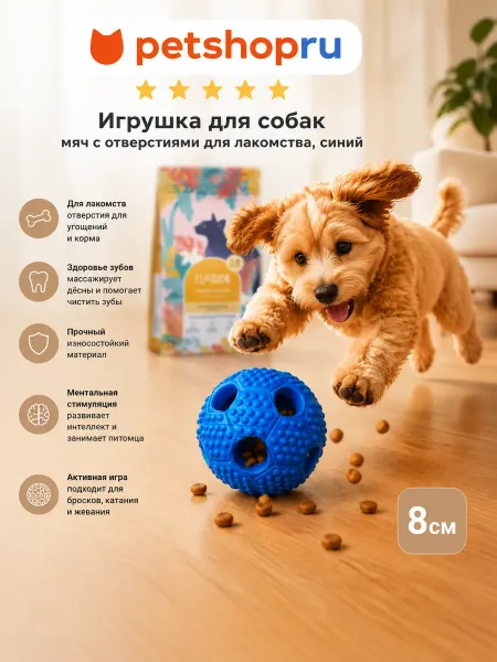PetShop Мяч для лакомств для кошек и собак