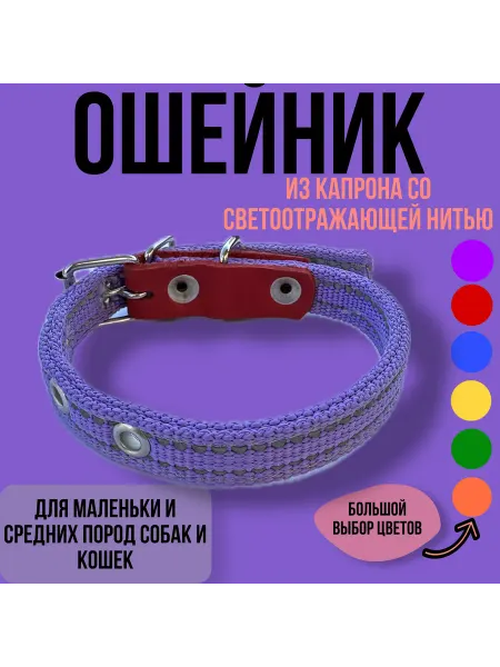 Юг-Амуниция Светоотражающий двойной ошейник из нейлона для собак